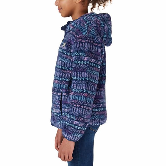 Eddie Bauer Youth Fleece Jacket, Purple - Picture 2 of 4